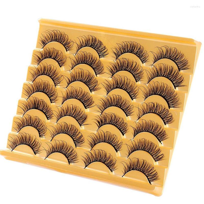 

False Eyelashes 14 Pairs 8D Faux Mink Lashes Natural Look Fairy Volume Fluffy Wispy Strip Eye Eyelash Extension Makeup Tools
