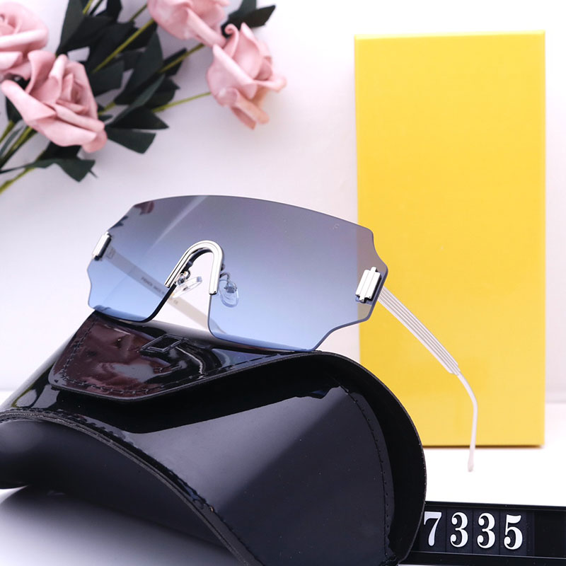 

Womens Driving Sunglasses Fashion Unisex Adumbral Luxury Mens Frameless Sunglass Designer Men F Sunglasses Cool Glasses 7 Colors 2304135BF
