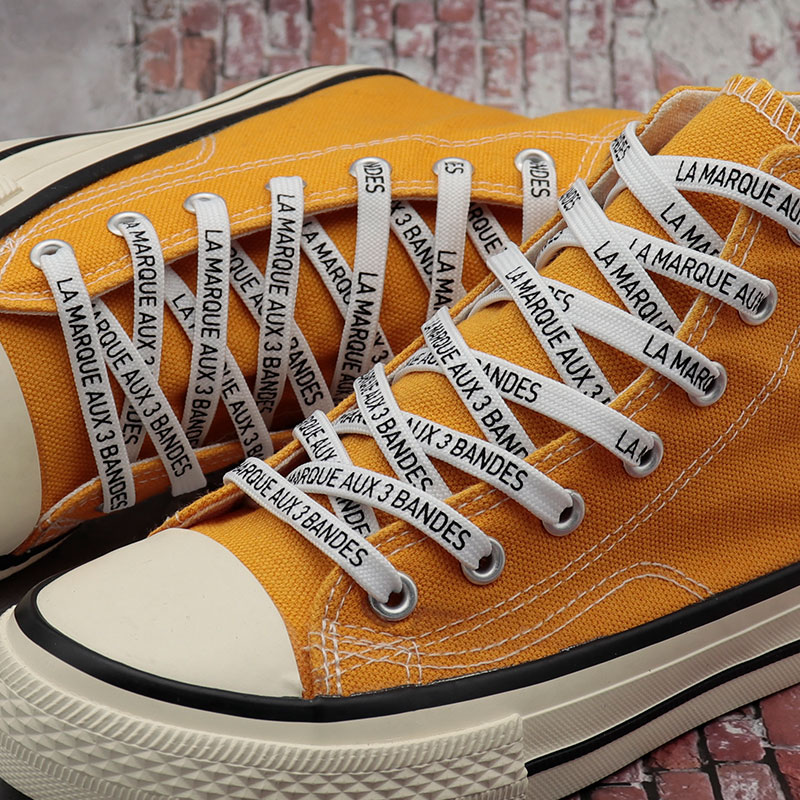 

Black and White Double Colors Letter Print Shoelaces 0.7cm Wide Canvas Shoes Casual Shoes Charm Wholesale Custom Laces Neutral