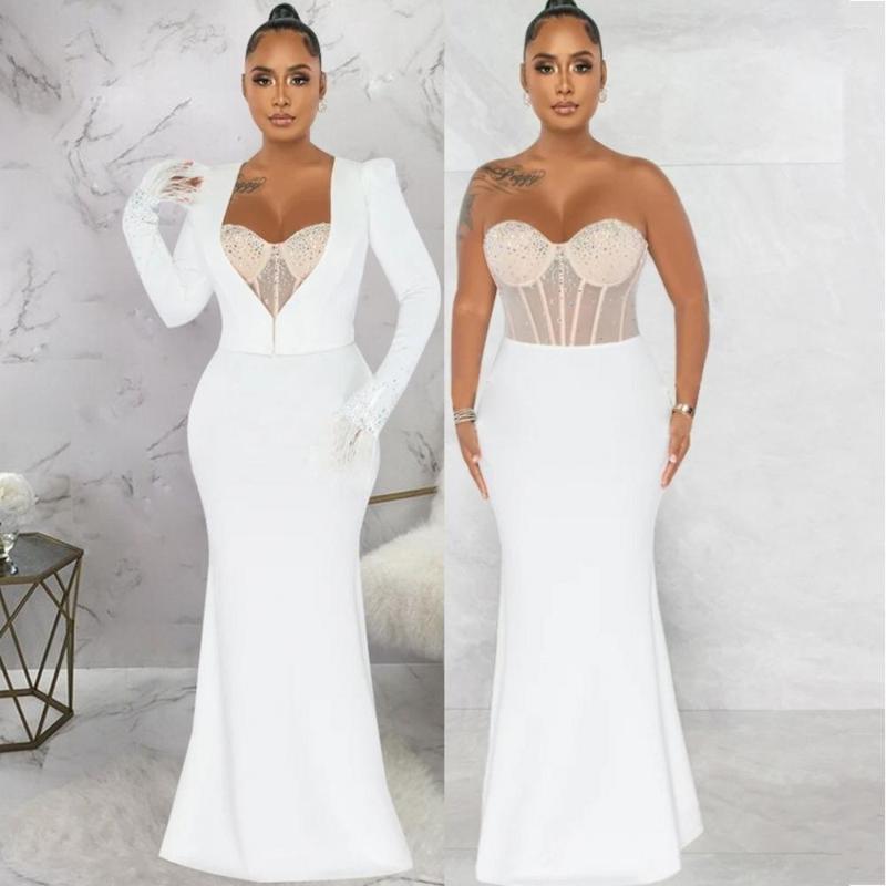 

Ethnic Clothing 2 Piece Sets Dashiki African Dresses For Women Bodycon Maxi Dress Sexy V Neck Club Celebrity Evening Runway Party Long