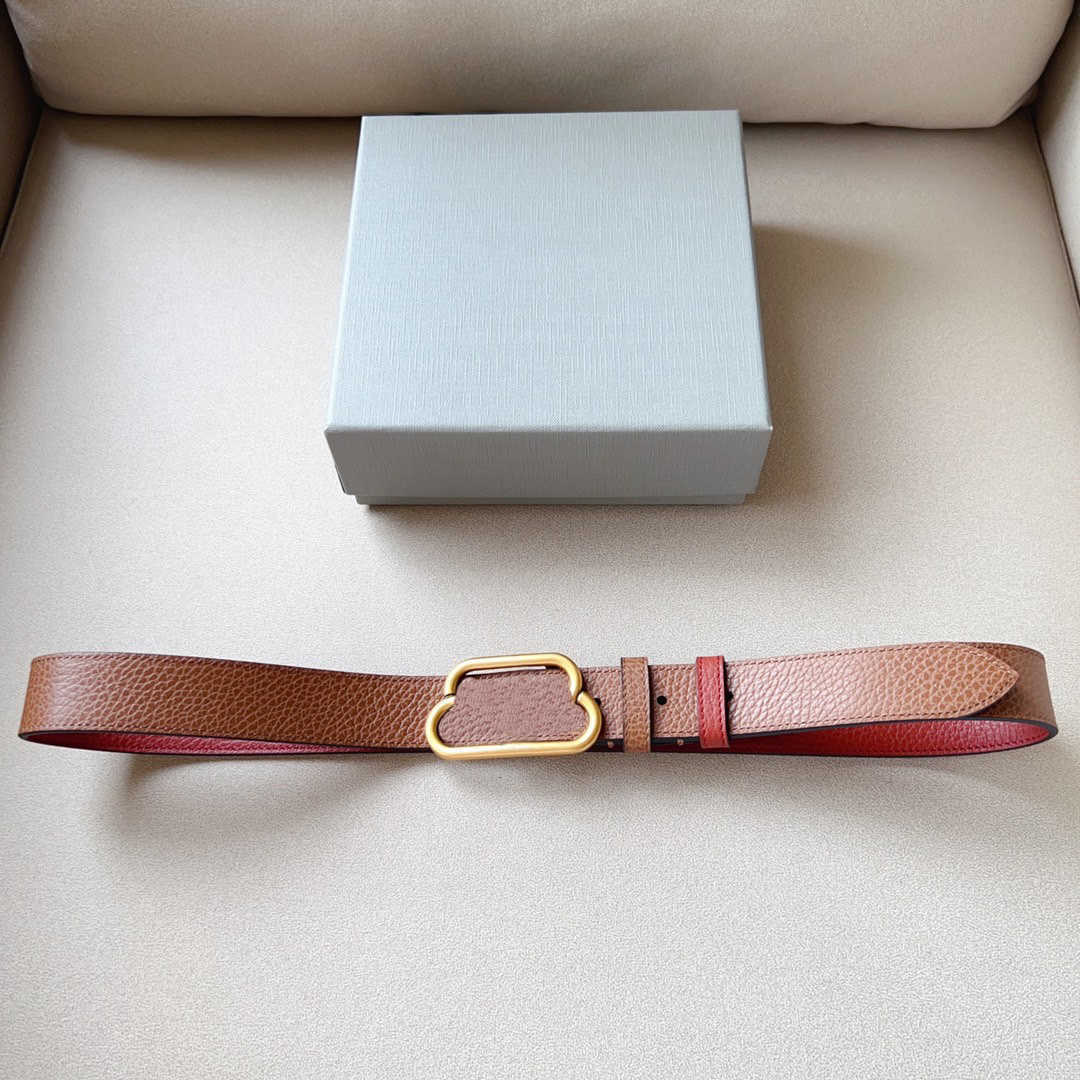 

Women Luxury Belt Classic Fashion Pure Copper Smooth Buckle Mens Womens Casual Belts Width 3.0cm Top Designer Belt With Gift Box, As shown