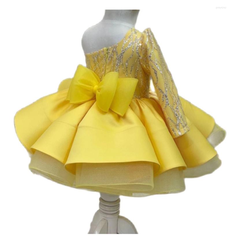 

Girl Dresses Flower For Wedding O-Neck Tulle Bow Pageant Dress Floor Length Prom Cute Ball Gown, As image