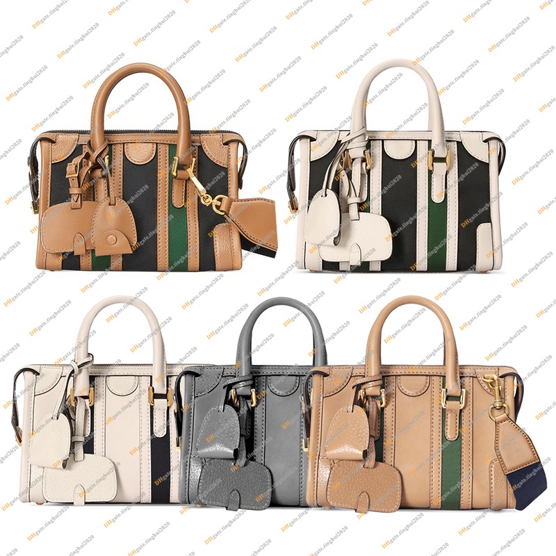 

Ladies Fashion Casual Designe Luxury Canvas TOTE Handbag Shoulder Bag Crossbody Travel Bags High Quality Genuine Leather TOP 5A 715666 715771 715772, 27cm black & withe / with dust bag