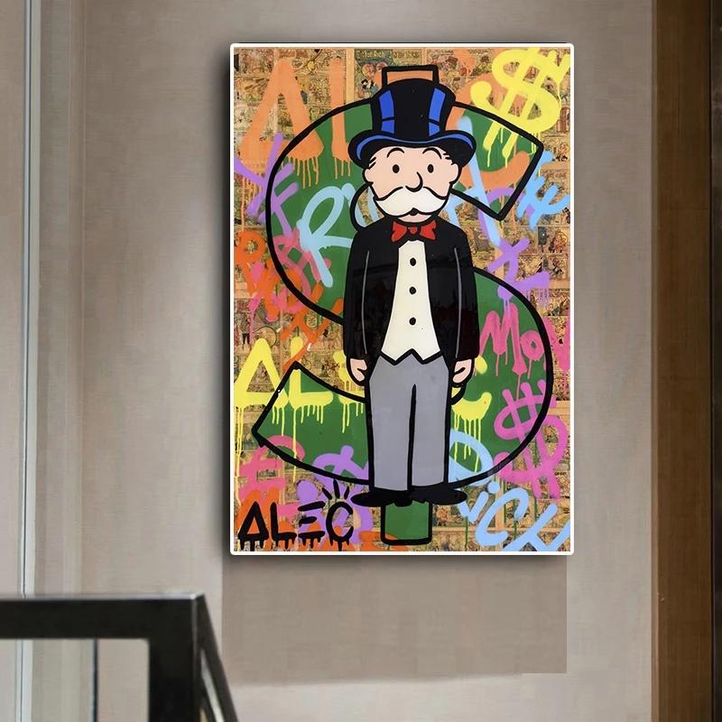 

Graffiti Art Canvas Paintings Alec Monopolyingly Street Art Posters and Prints Wall Art Pictures for Living Room Home Decoration