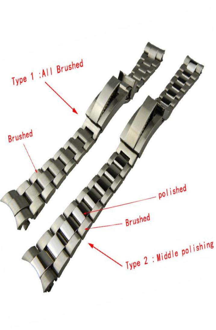 

21mm NEW High Quality Stainless steel Watch Bands strap Buckle Deployment Clasp FOR ROL bands ROL039345395