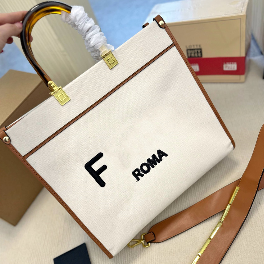 

Luxury Totes Women Fashion Lage Capacity Handbags Embroidery Canvas Crossbody Wide Strap Shoulder Bag Exquisite Handle, Black