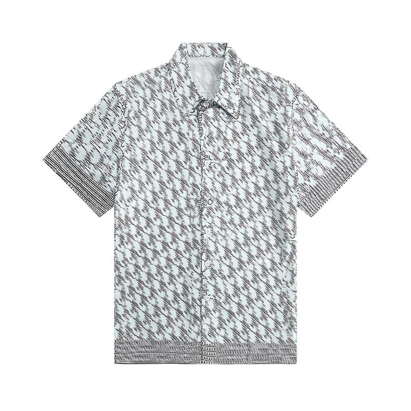 

Long ggity business Men's sleeve Dress plaid Shirt Luxury Casual Slim clothing Silk brand T-shirt