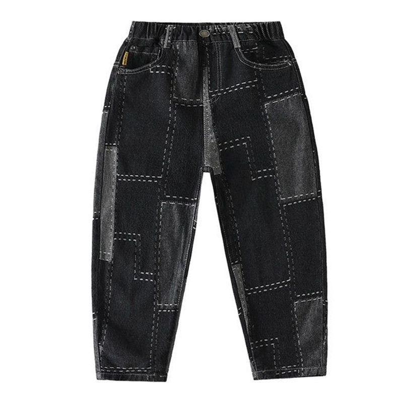 

Jeans Boys Casual Jeans Long Trousers Spring Autumn Denim Pants Teenager School Kids Children Loose Sweatpants Clothing 5-14Y 230413, Blue