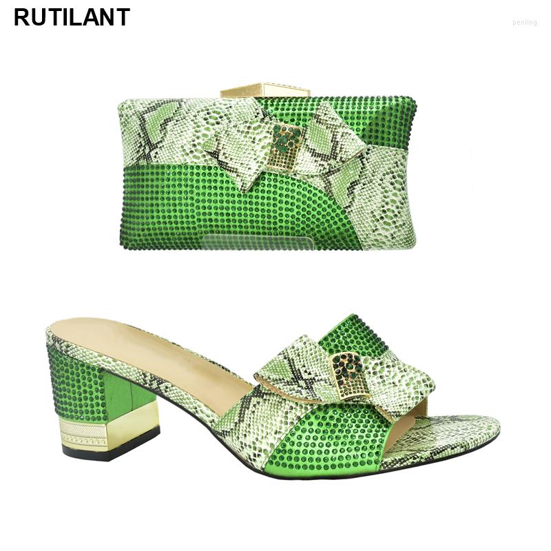 

Dress Shoes Arrival And Bag Set African Sets 2023 Slippers Purse To Match Low Heels Pumps With Rivet For Wedding Part, Black only shoes