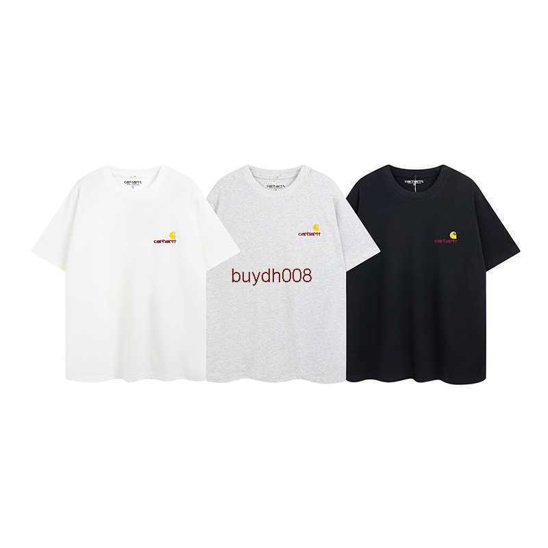 

Lxbw 2023 Men' and Women' Fashion t Shirt High Street Brand Carhart New Mountain Pattern Round Neck Couple Loose Short Sleeve 747, White