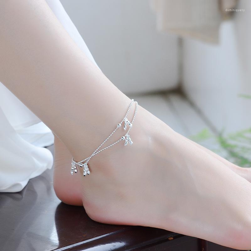 

Anklets Everoyal Trendy Peanut Silver For Women Festival Gift Charm Girls 925 Sterling Bracelet Jewelry Female Lady Bijou