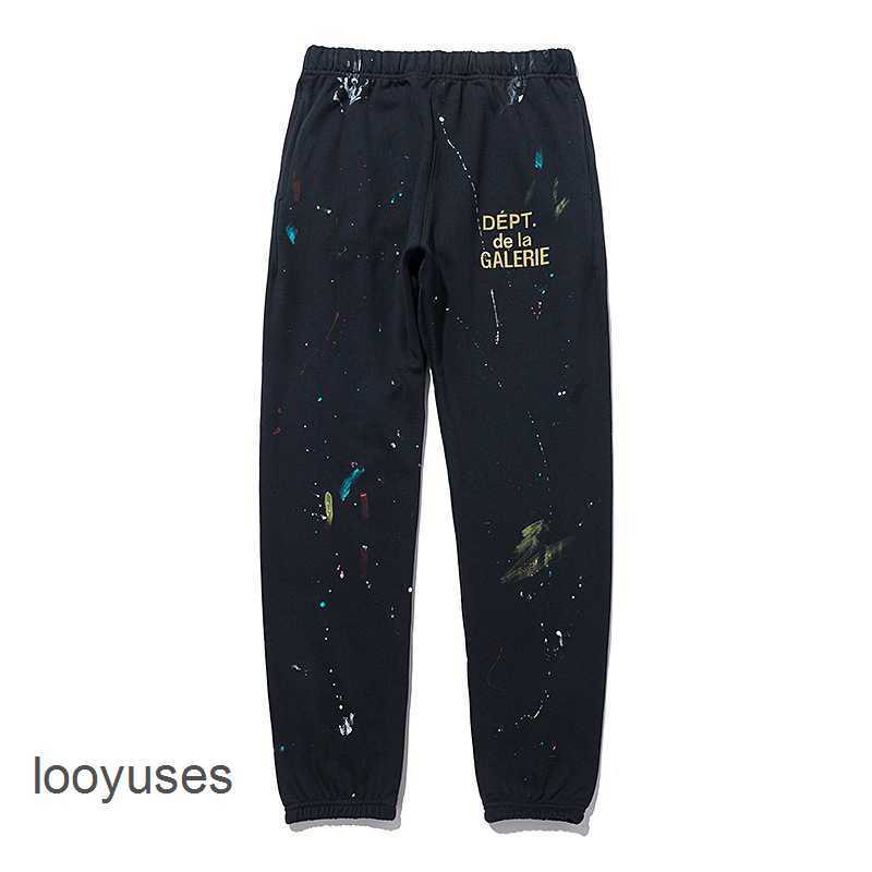

Galleryes Dept Sport Pants 2023 Designer Spring Autumn Speckled Graffiti Casual Men's Pant Women's Couple Guards A33w, Blue