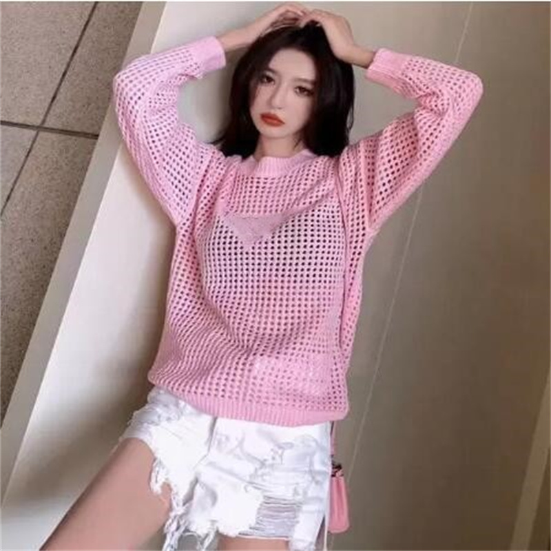 

Designer women's knits wear net red with hollow front letter embroidery loose Tops Tees comfortable personality fashion Women's Clothing, Khaki