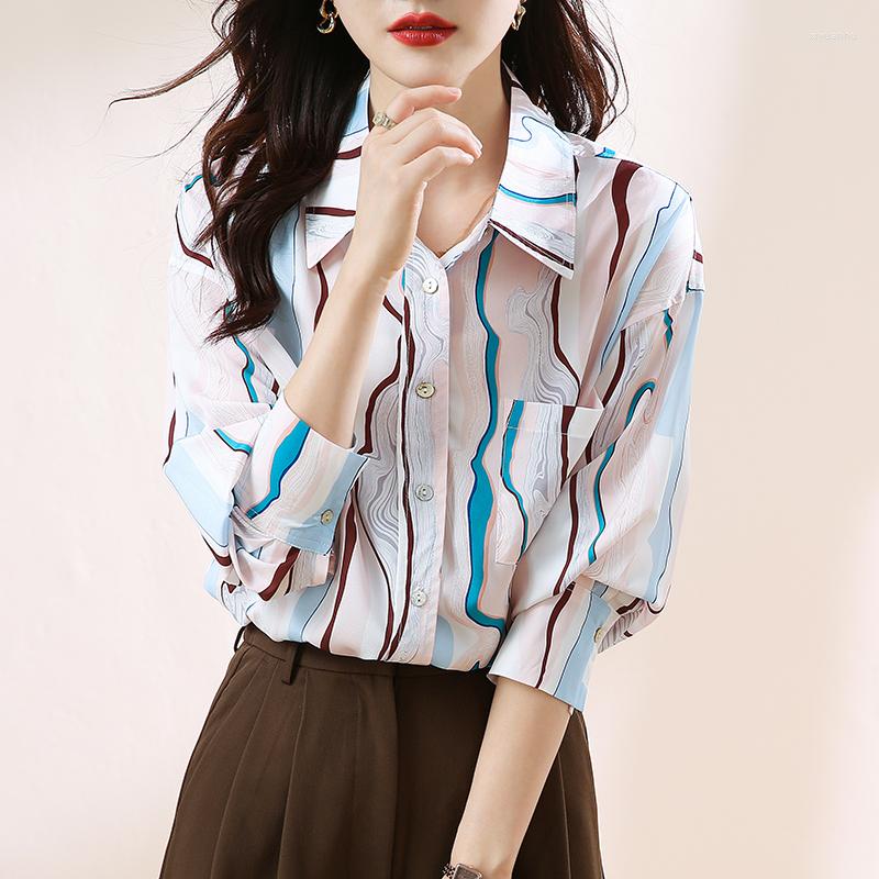 

Women' Blouses Fashion Casual Loose Women' Ladies Printing Shirts Blusas Mujer 2023 Spring Autumn Long Sleeve Causal Tops, Mixed color