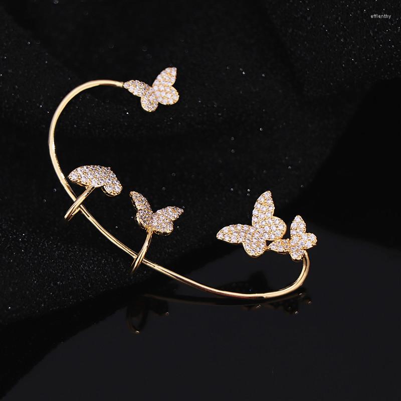 

Backs Earrings 1 Pc Shinning Butterfly Cuff For Women 2023 Fashion Jewelry