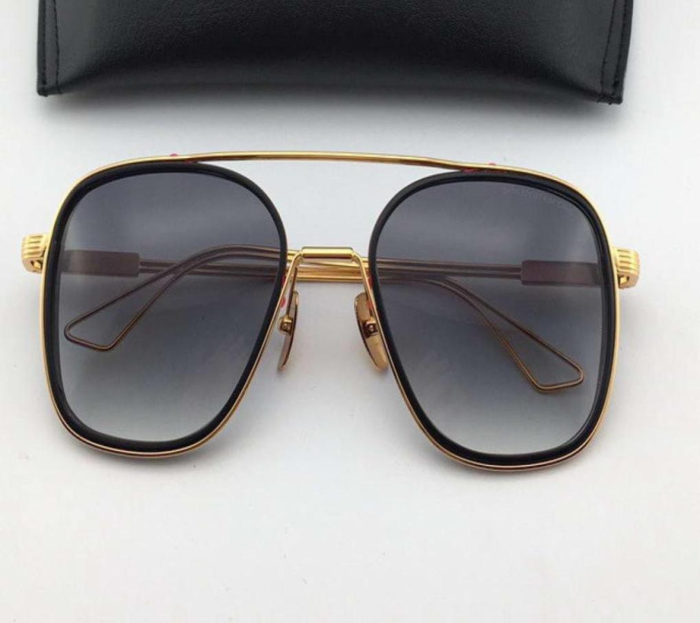 

Men System Square Sunglasses 103 Gold Black Frame Grey Gradient Lens Fashion sunglasses Eyewear New with Box4924556