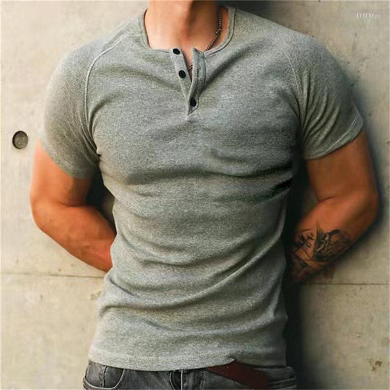 

Men' T Shirts Solid Color T-shirt Men' Summer Short-sleeved Casual, Gray