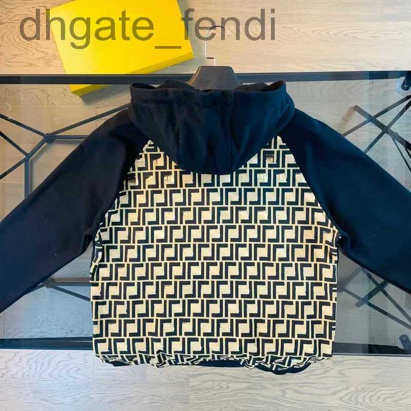 

Men's Hoodies & Sweatshirts DesignerHigh version cotton hooded sweater mens pants suit zipper jacket double f embroidered WZX7, Black