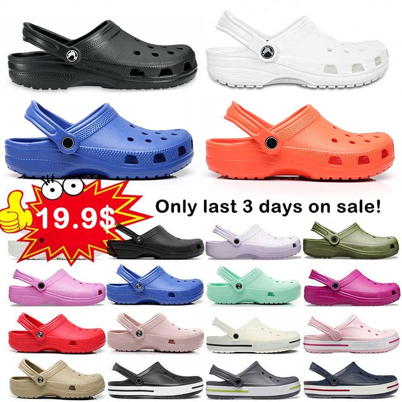 

Clog designer sandals slippers slides pollex salehe bembury buckle classic mens triple black white red bule pink waterproof shoes nursing hospital womens, 30