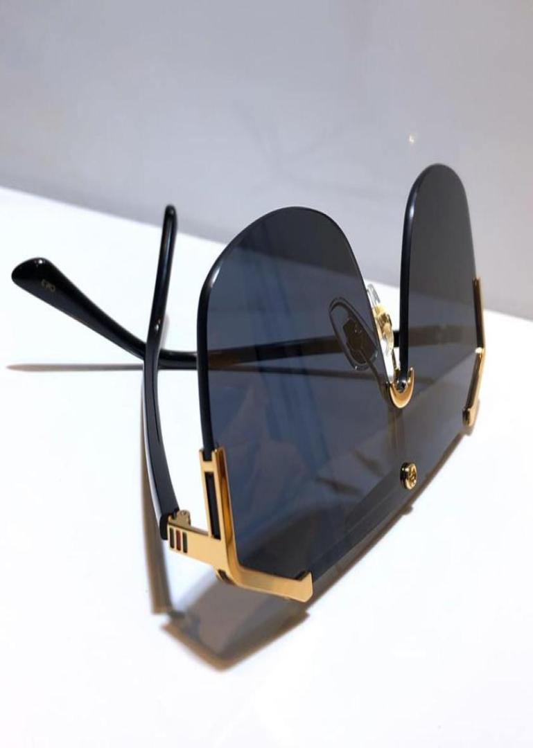 

0291S sunglasses For women and men unisex Half Frame Coating Lens 0291 mask sunglasses Carbon Fiber Legs Summer classic Style8100806