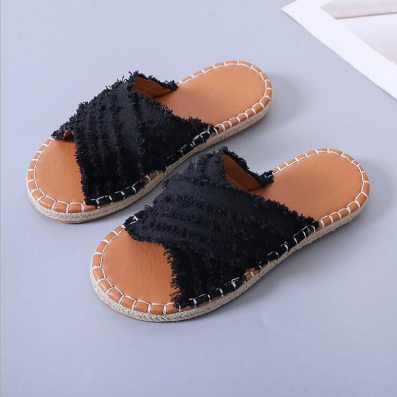 

Slippers Summer Large Size Flat Ladies Fashion Beach Outdoor Leisure Women Flip-Flops Home Sofas Non-Slip Women's Sandals, As shown