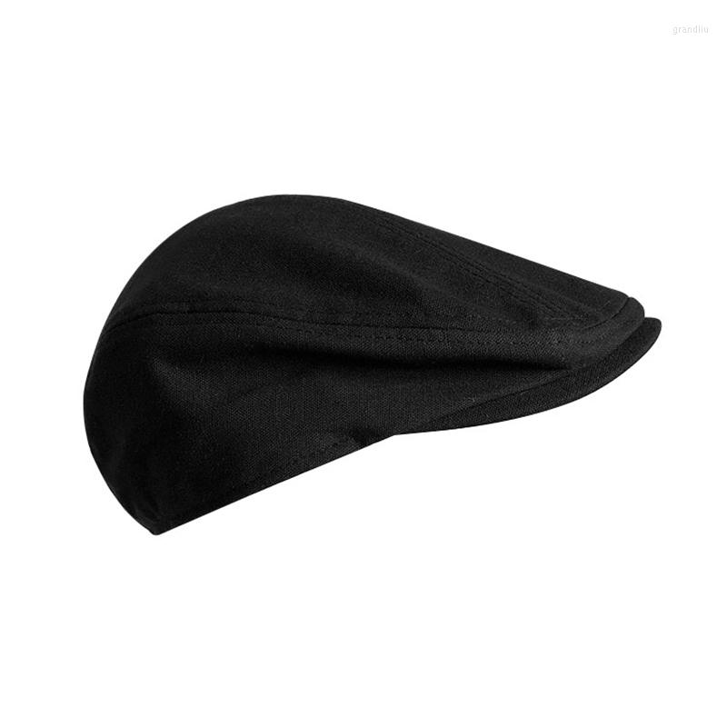 

Berets Male Plus Size Ivy Hat Woman Spring And Autumn Sboy Cap Top Grade Cotton Linen Beret M56-58cm L58-60cm XL60-62cm BLM214, White