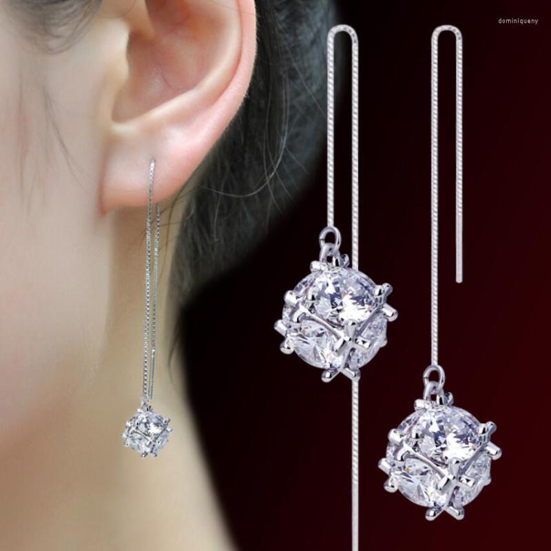 

Hoop Earrings Fashion Zircon Long Section