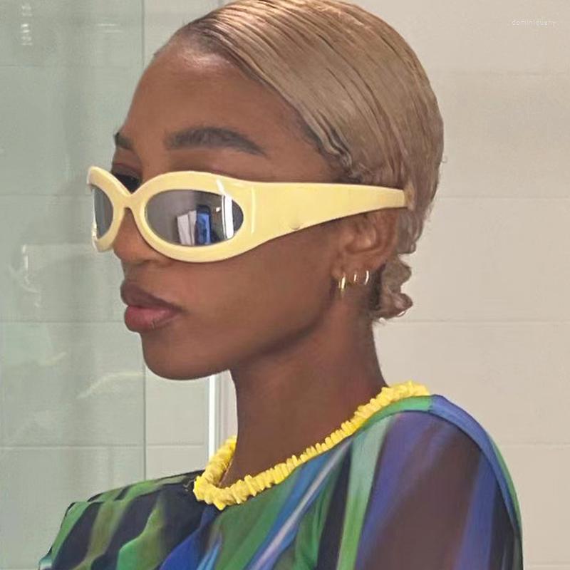 

Sunglasses 2023 Steampunk Oversized Women Goggle Y2k Sun Glasses Men Yellow Shades Eyewear Unisex Outdoor Eyeglasses UV400