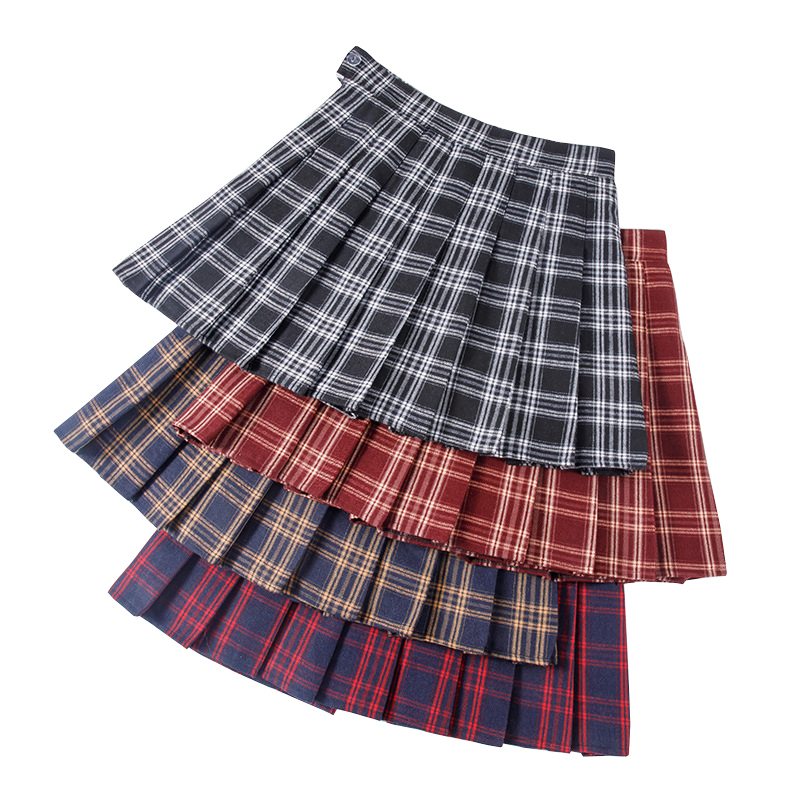 

Skirts Korean Fashion Summer Y2k Plaid Pleated Women Skirt Purple High Waist Short Safety Lining School Uniform A-Line Girl Mini Skirts 230413, Khaki