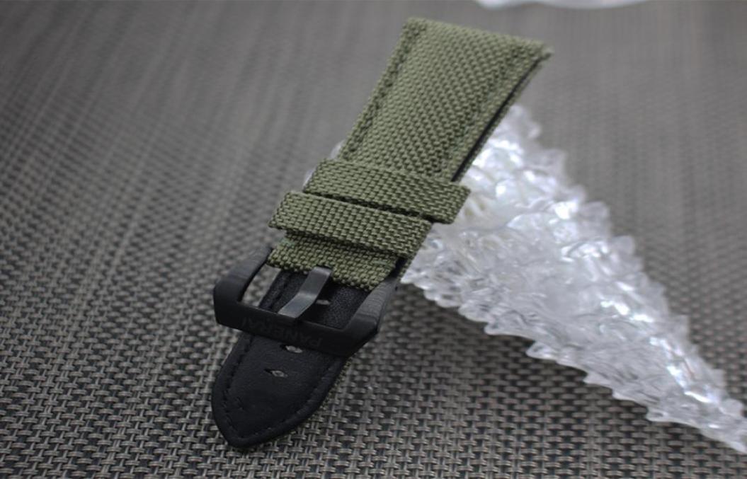 

whole Nylon watchband watch strap 22mm 24mm 26mm waterproof sport wristwatches band stainless steel buckle for PAM3523513