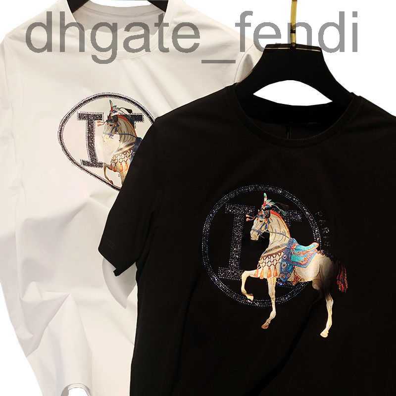 

Men's T-Shirts DesignerLuxury H designer t shirt mens sweatshirt with diamond inlaid short sleeved tshirt men women cotton short sleeved T-shirt Couple 4xl 5xl 4Z6O, White