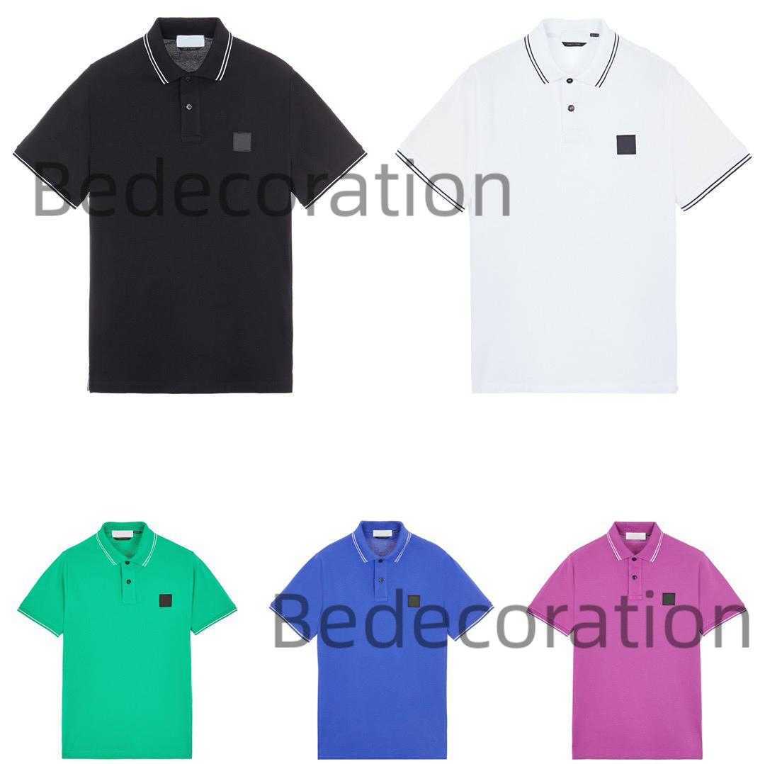 

Mens Tshirts Topstoney Men's Polos T Shirts Embroidery Summer Tshirt Collar Male Fashin Polo Shirt Men Short Sleeve Slim Fit TShirt Free AOU4, White