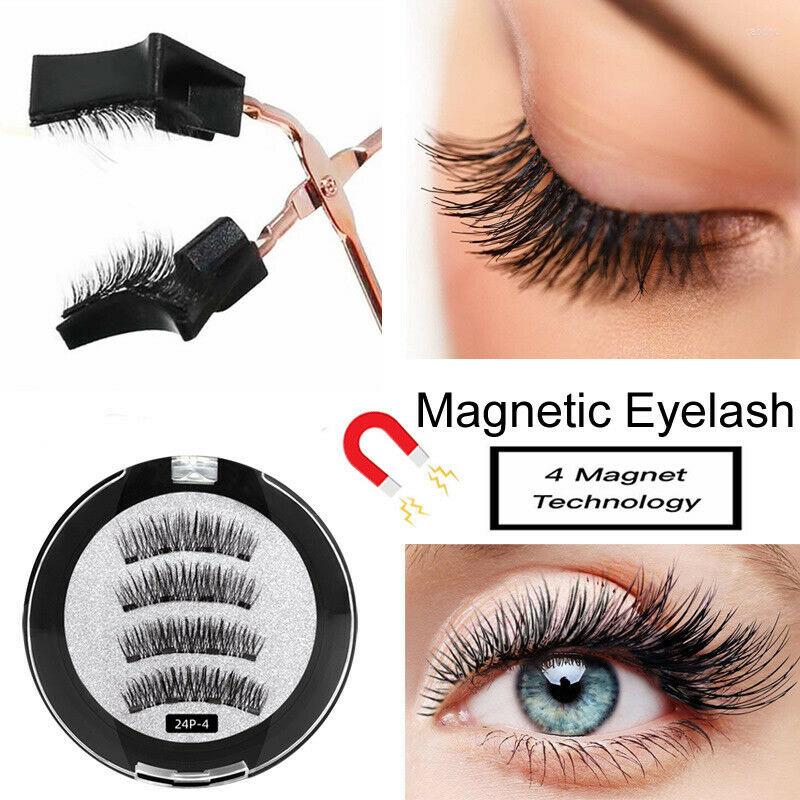 

False Eyelashes 2 Pairs Natural Magnetic Handmade Reusable Mink Eye Lashes Extension Makeup Tool