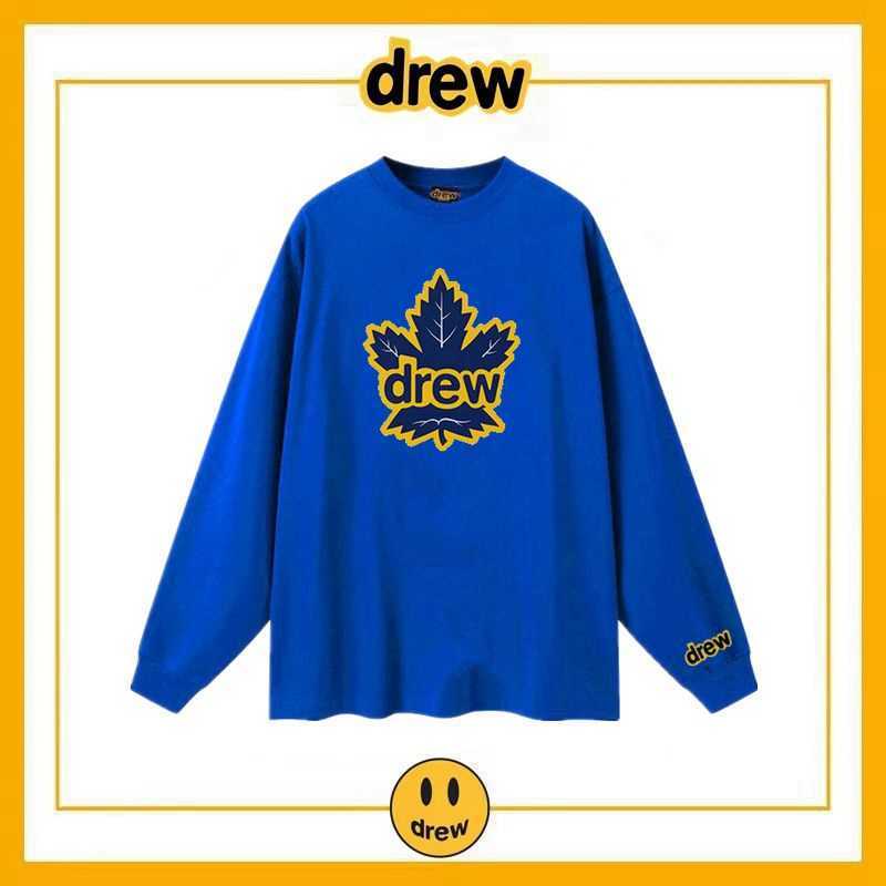 

DrewHouse Smiling Face Clover Long Sleeve T-shirt Men's Fashion Brand American High Street Loose Couple Cotton Men's Hoodies, Shipping fee