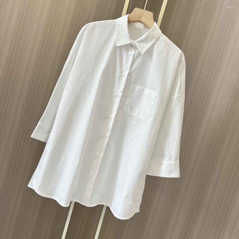 

Men' Casual Shirts Embroidered Mid-sleeve Shirt, White