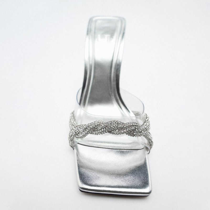 

New Sandals Autumn Women Transparent Rhinestone High Heeled Ladies Silver Bow Slingback Party Pumps Woman 230406, Pink