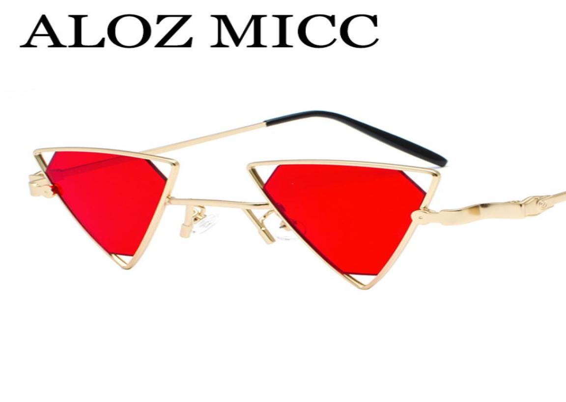 

ALOZ MICC Newest 2018 Fashion Triangle Sunglasses Women Men Vintage Metal Small Frame Sun Glasses Female Shades UV400 A4787729903