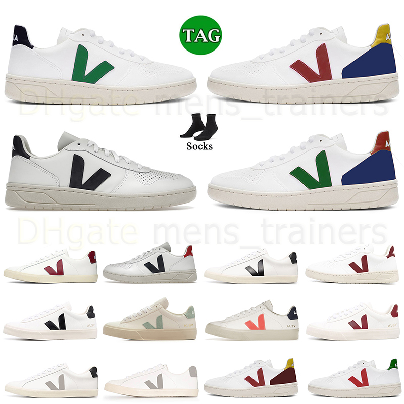 

Fashion Veja Womens Shoe Designer Low Leahter Sneakers Luxury Og Campo Vegetarianism Black White Fluo Chromefree Vejas Classic Luxury Vintage Trainers 36-45, B13 v-10white red blue-