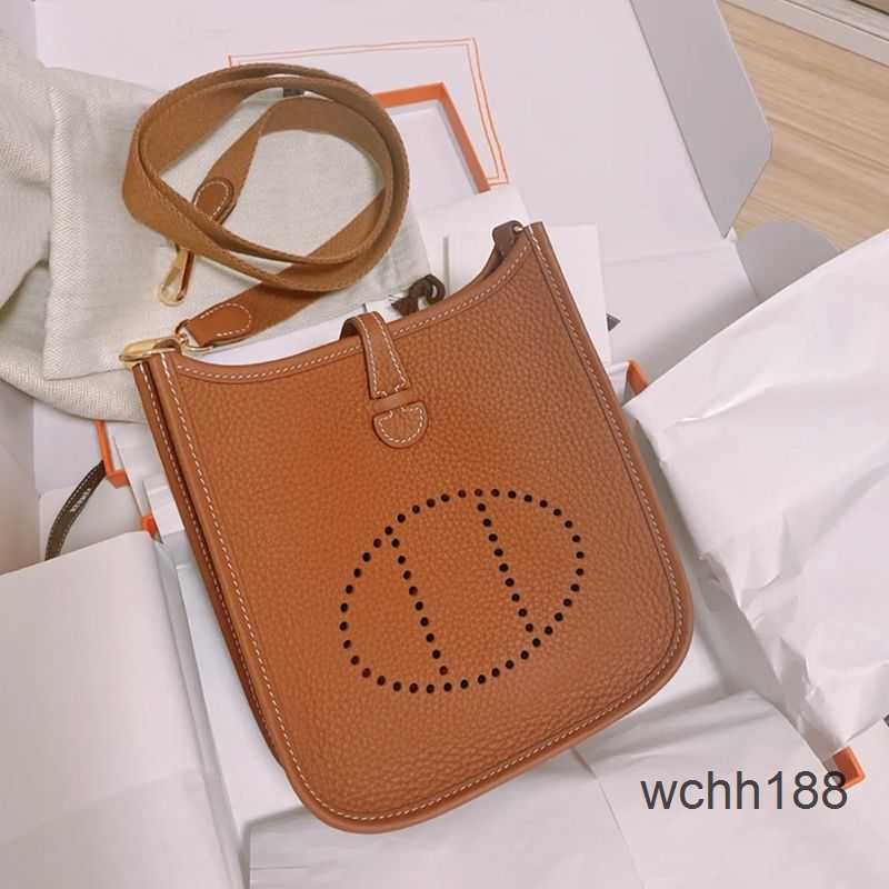 

Hollow Lychee Evelyns Tote Bags Bag Bucket Layer Designer Cow Leather 2023 Grain Women's One Herma Shoulder Cross Body 18cm 8udw, Elephant grey