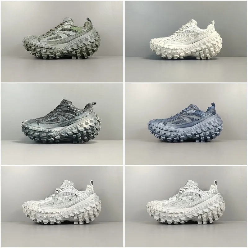 

2023 Designer Platform Tire shoes Paris Defenders Casual Shoes Luxury Rubber Sneakers Beige Black STARS LOVES Trainers Sports Daddy sneakers tyre 35-46, #4