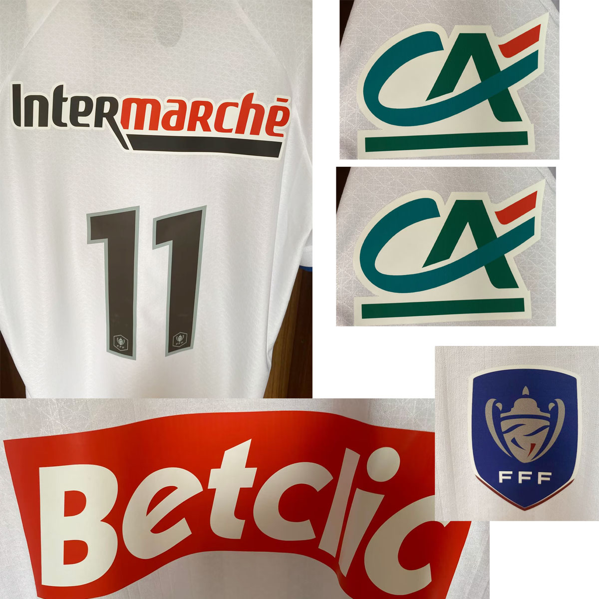 

American College Football Wear 2023 OM Coupe De France Maillot PAYET Alexis Rongier Under Guendouzi Jersey with Full Sponsor, Coupe de france player