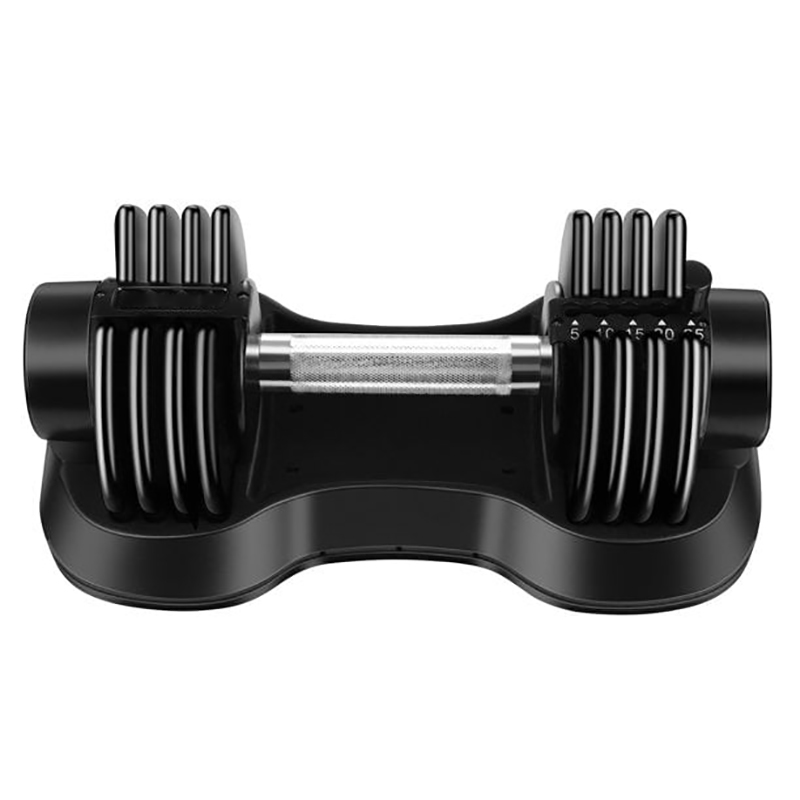 

Adjustable Dumbbell 25 lbs with Automatic Adjustable and Weight Plate Black