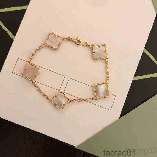 

Classic Fashion 4/four Leaf Clover Bracelets Charm Bangle Chain Gold Agate Shell Mother-of-pearl for Women Girl Wedding Day 3uh58 1f2hl5vr9