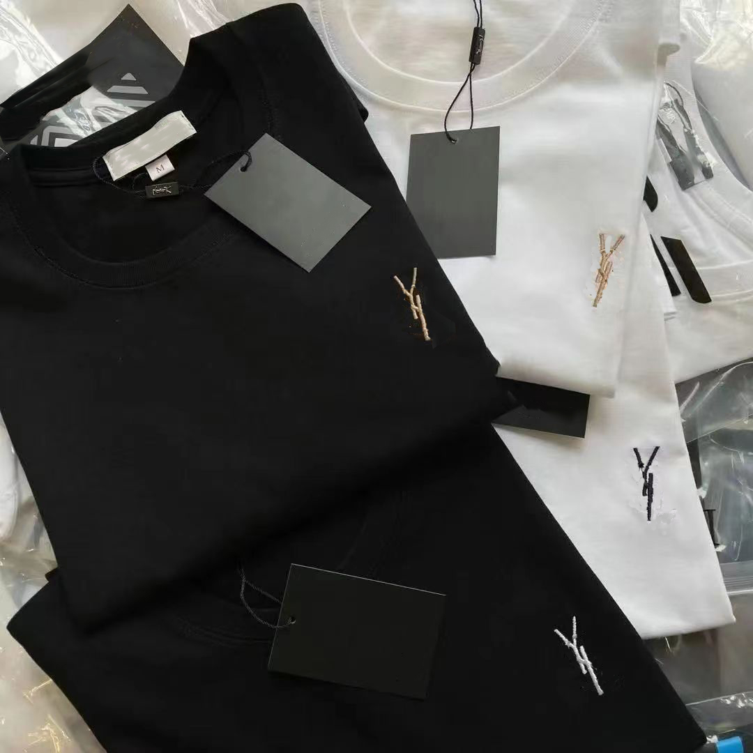 Man Shirt Embroidery Mens T-Shirts Designer Tshirts Breathable Soft Cotton T Shirts Tops Shorts Tees Streewears S-5XL-image-858578044