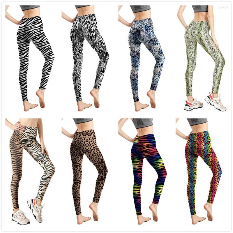 

Women's Leggings Sexy Leopard Animal Print Elastic Pants Snake Zebra Tights High Waist Legging Women Slim Workout Casural Trousers, 0433 green snake