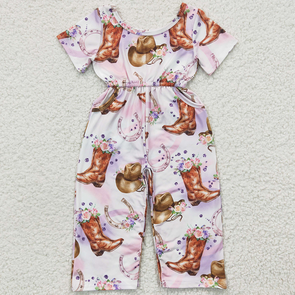 

Wholesale Baby Girl Designer Clothes Jumpsuit Sets Milk Silk Boutique Toddler Girls Jumpsuit Western Style Fashion Children Clothing, As picture