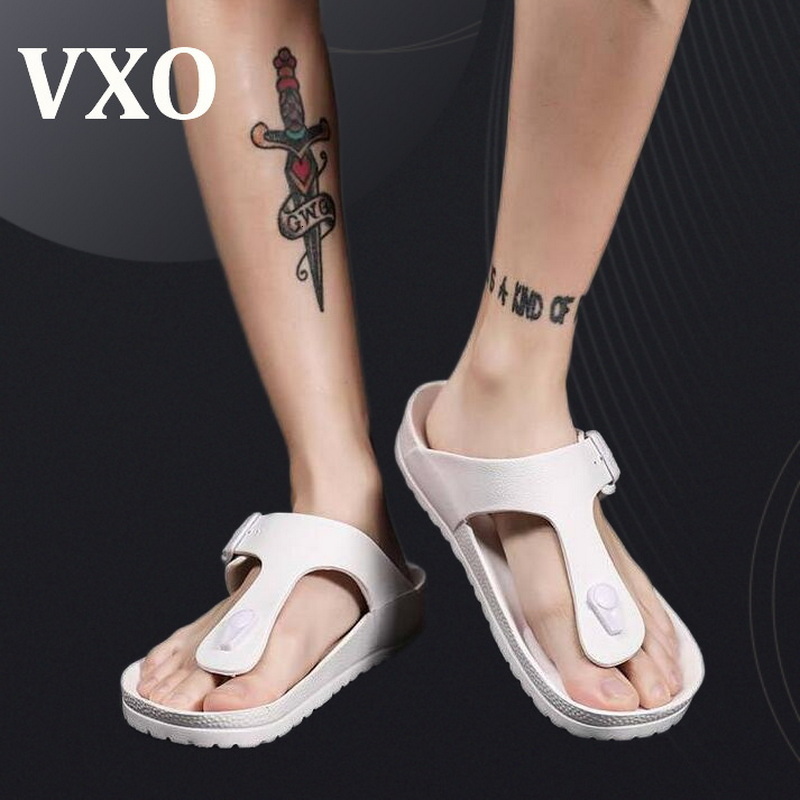

Slippers VXO Summer Men FlipFlop Sandals Beach Outdoor Soft Rubber Slippers Beach Slippers Men's FlipFlops Sandals Men 230413, White
