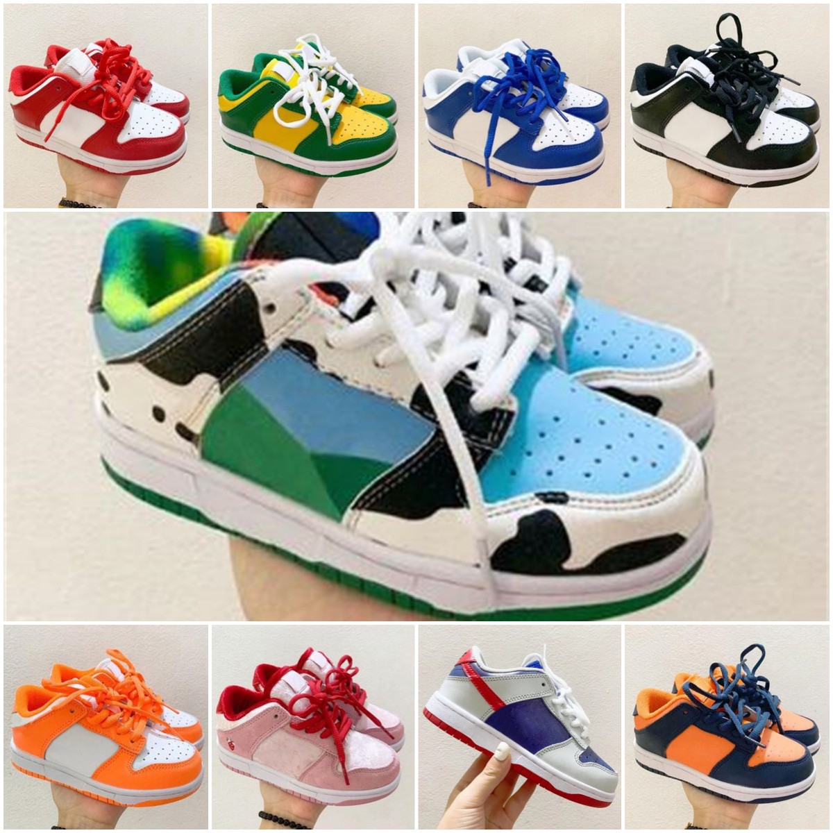 

NlKE sb Dunks Chunky Kids running Shoes Athletic Outdoor Boys Girls Casual Fashion Sneakers Children Walking Toddler Sports Trainers Eur 24-37, Colour 06