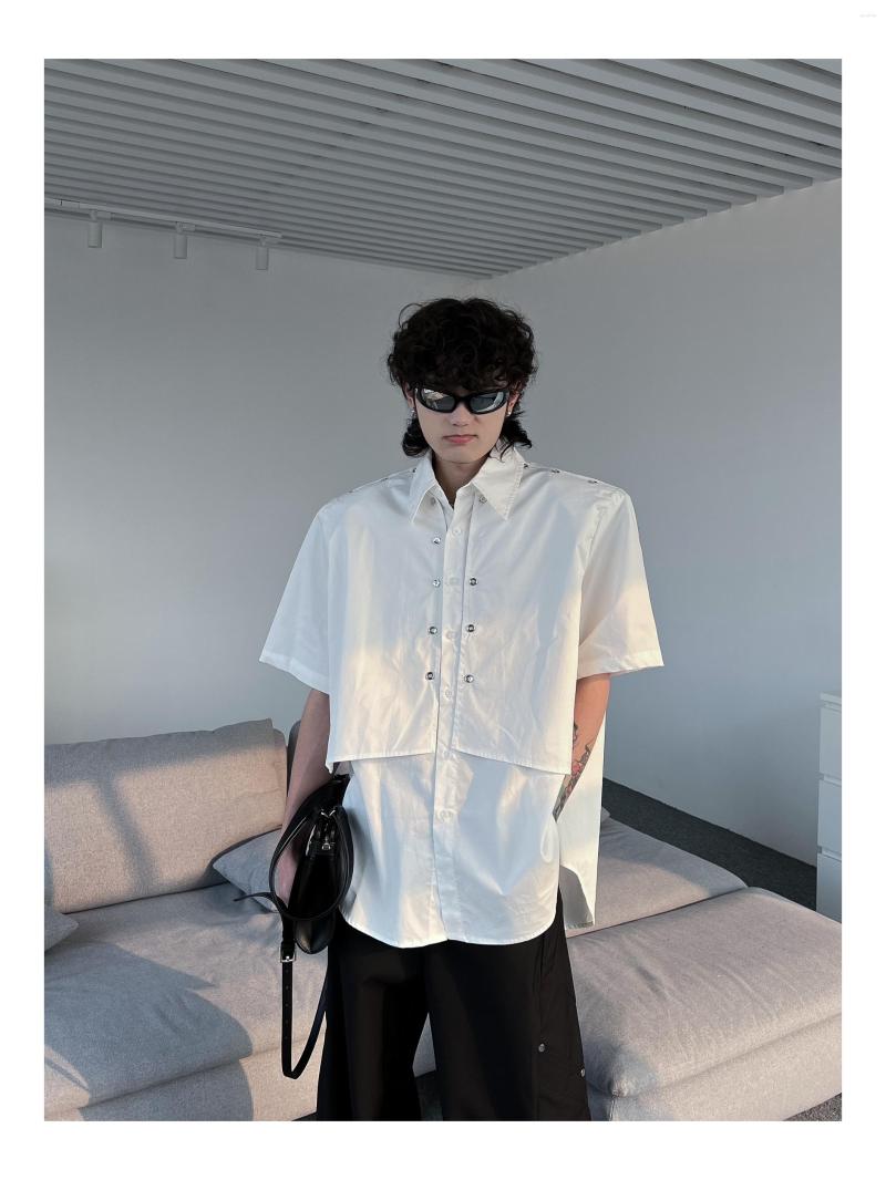 

Men's Casual Shirts J04176 Fashion Men's 2023 Runway Luxury European Design Party Style Clothing