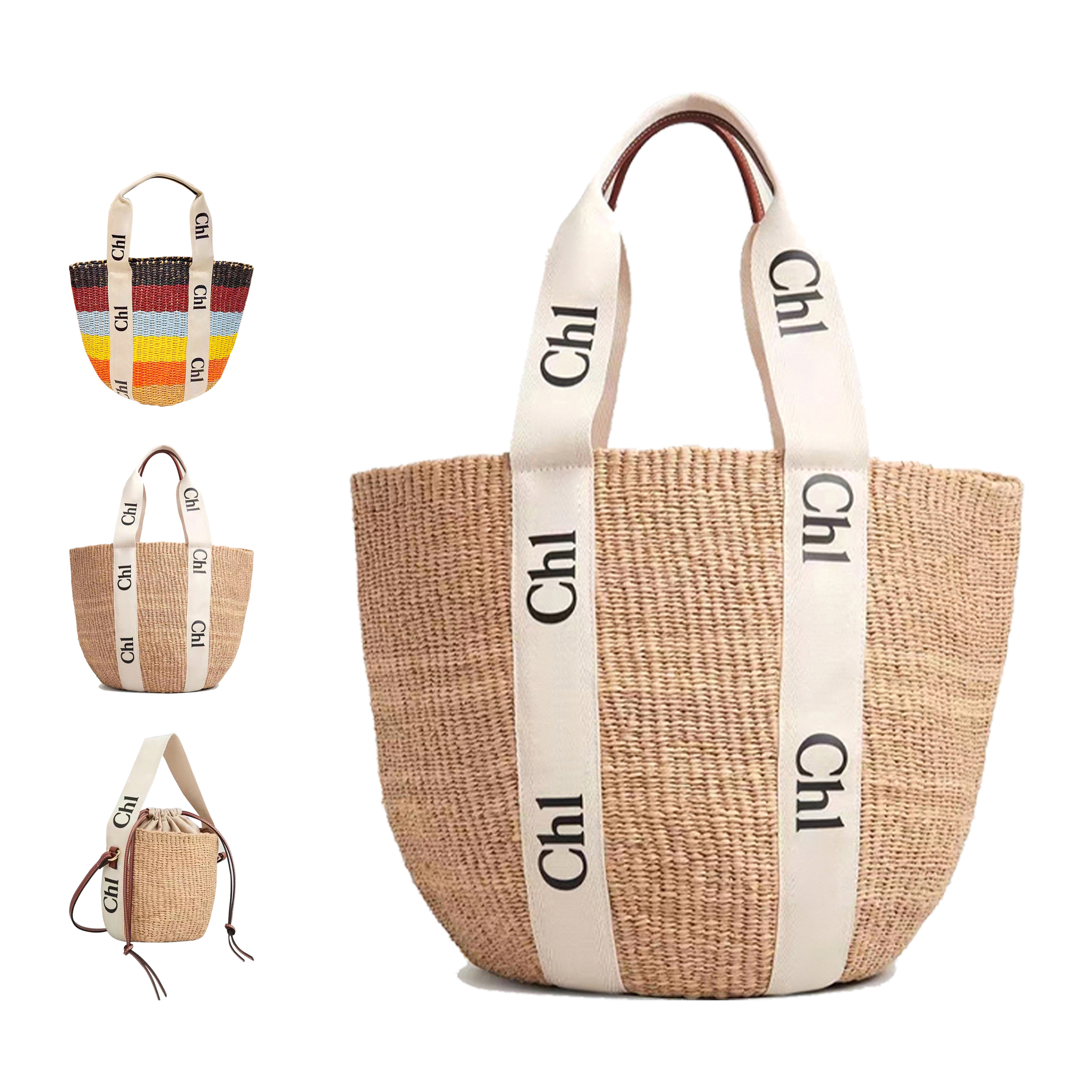 

fashion Straw Raffia Clutch Bag Womens mens Linen Woody top handle tote bag Designer Shoulder handbag crossbody beach basket weekend travel Bucket bags Luxury purse